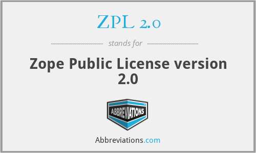 ZPL 2.0 - Zope Public License version 2.0